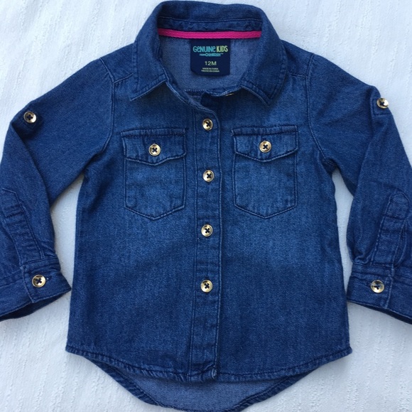 OshKosh B'gosh Other - Genuine Kids Denim Button Up Size 12 Month